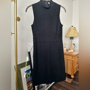Theory Black Suede Dress